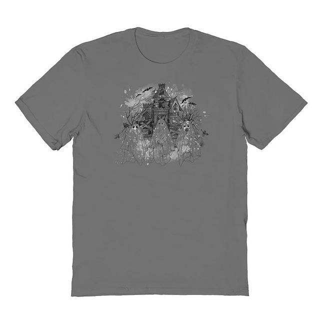 Mens Ghost Halloween Graphic Tee Grey Product Image