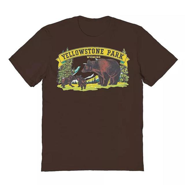 Mens Yellowstone Park Graphic Tee Dark Brown Product Image