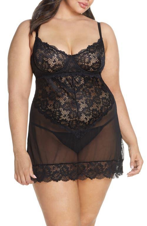 Oh La La Cheri Page Underwire Babydoll Chemise & G-String Thong Product Image