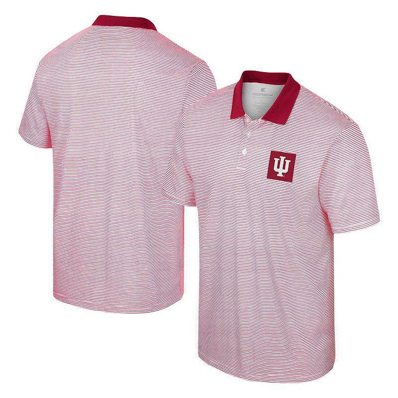 Mens Colosseum Indiana Hoosiers Print Stripe Polo Product Image