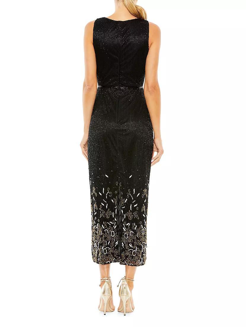 Belted Embellished Column Dress Product Image