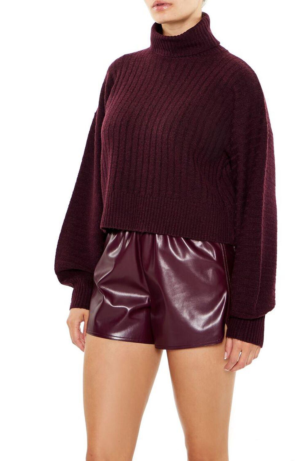 Turtleneck Balloon-Sleeve Sweater | Forever 21 Product Image