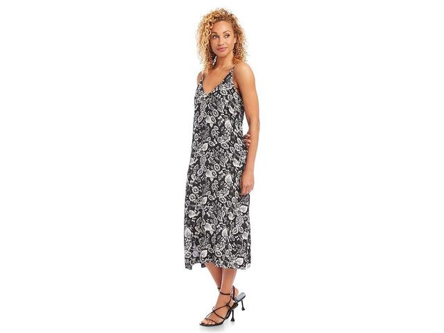 Karen Kane Side Slit Midi Dress (Print) Women's Dress Product Image