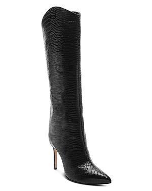 Womens Maryana Croc-Embossed Leather Knee-High Boots Product Image