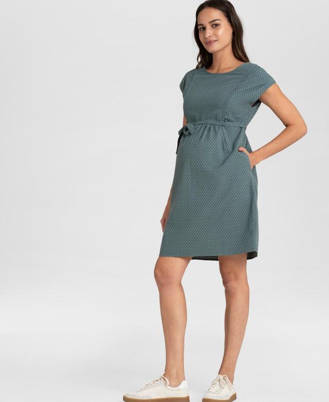 Seraphine Womens Cotton Button Back Maternity and Nursing Dress Product Image