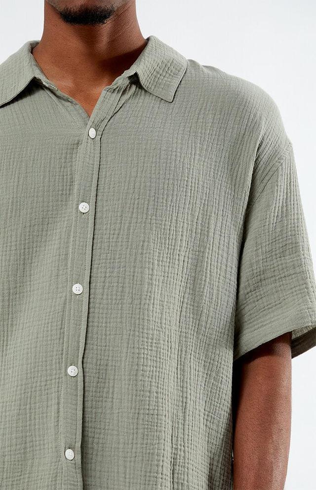 Men's Cropped Boxy Gauze Camp Shirt Product Image