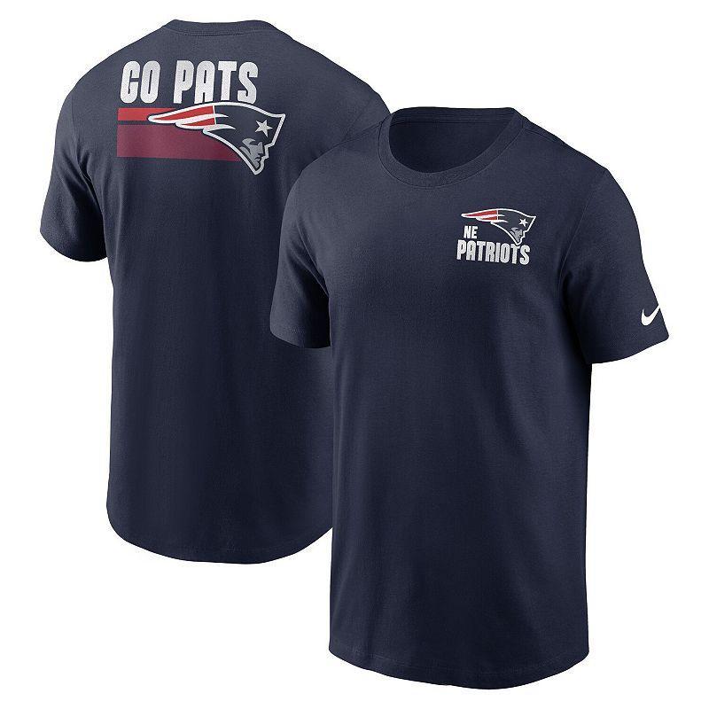 Mens Nike New England Patriots Blitz Essential T-Shirt Blue Product Image