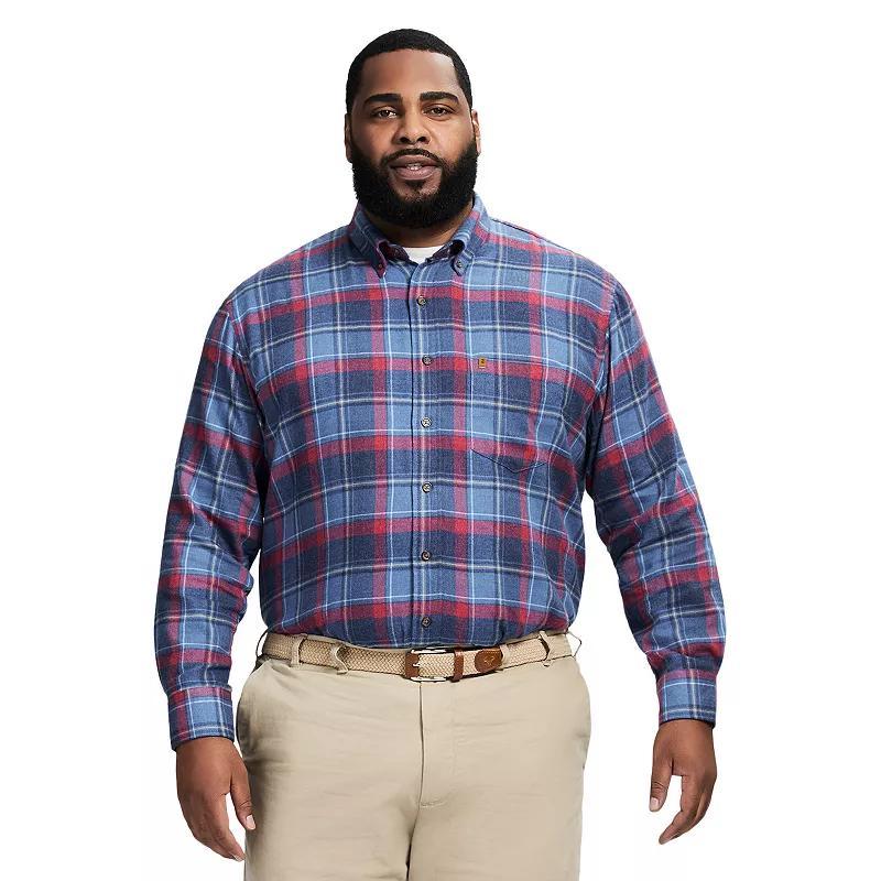 Big & Tall IZOD Stratton Flannel Long Sleeve Button Down Shirt, Mens Product Image