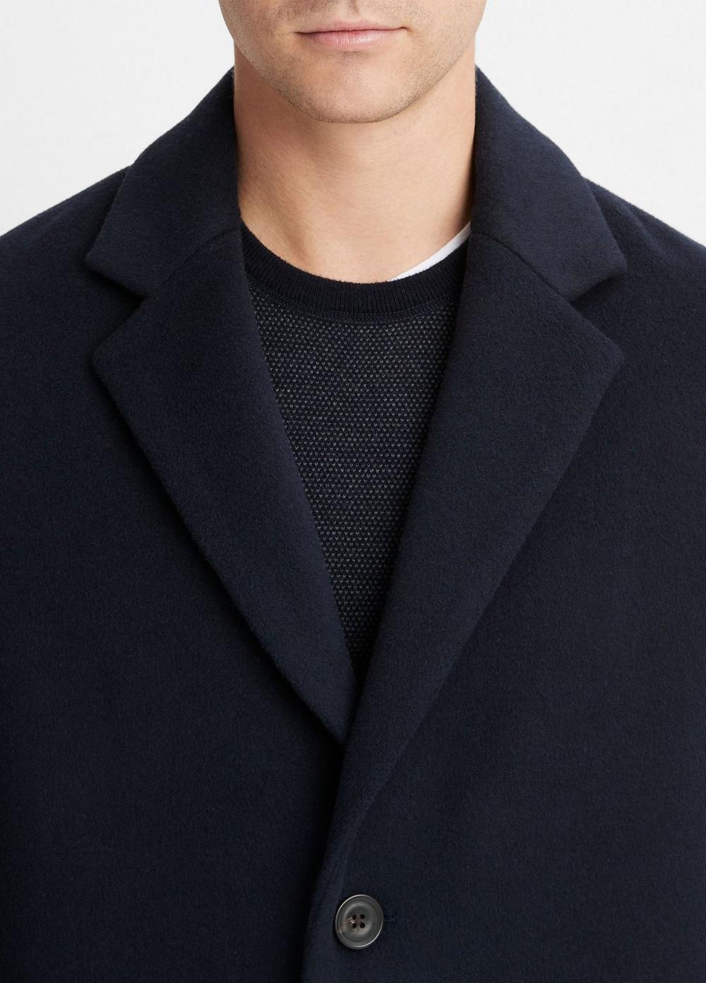 Mens Classic Italian Wool-Blend Coat, Coastal Blue, Size XL Vince Product Image