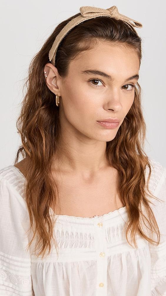 Lele Sadoughi Raffia Bardot Ribbon Slim Headband | Shopbop Product Image