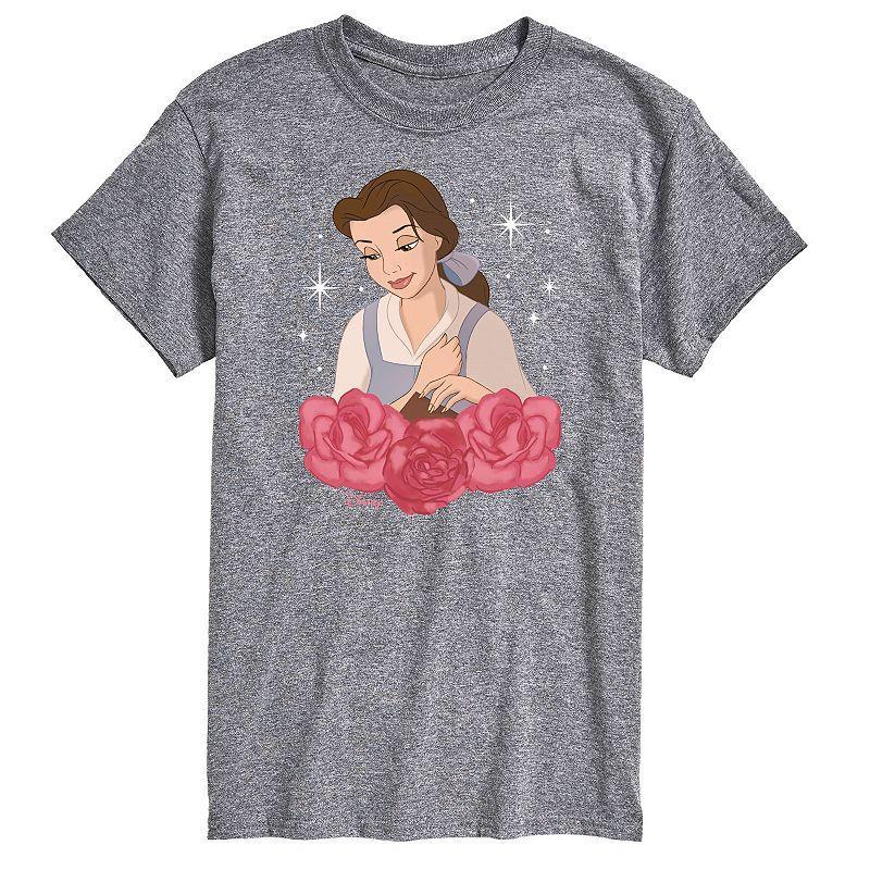 Disney Princess Big & Tall Belle Roses Graphic Tee, Mens Product Image