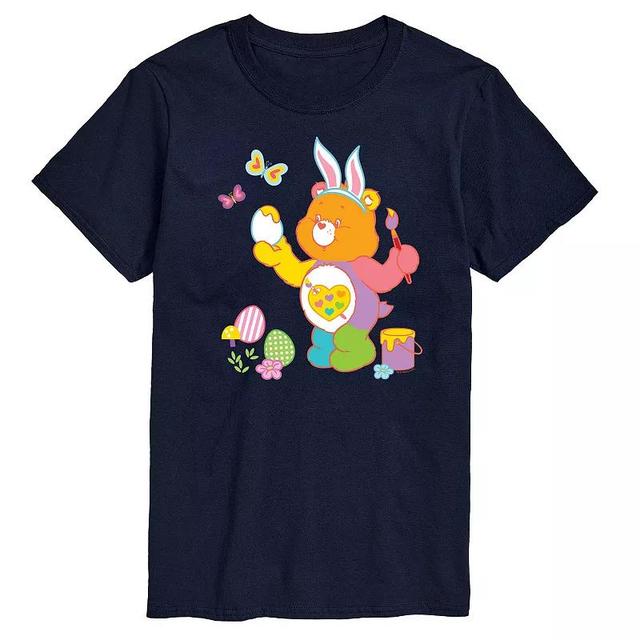 Mens Care Bears Painting Easter Eggs Graphic Tee Blue Product Image