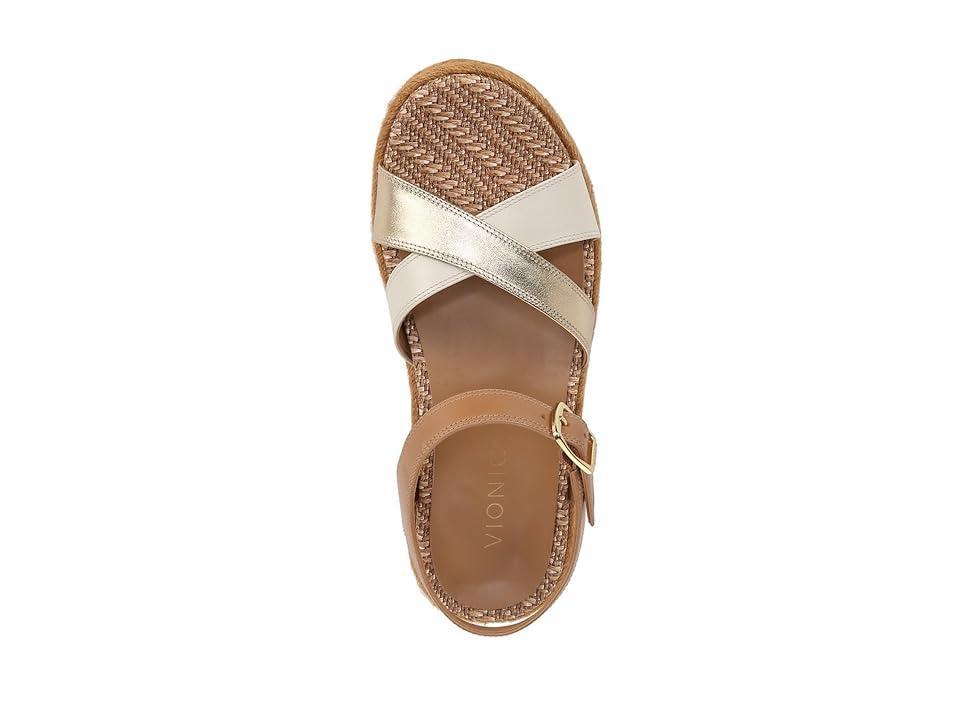 VIONIC Mar Ankle Straps (Camel/Gold Leather) Women's Sandals Product Image