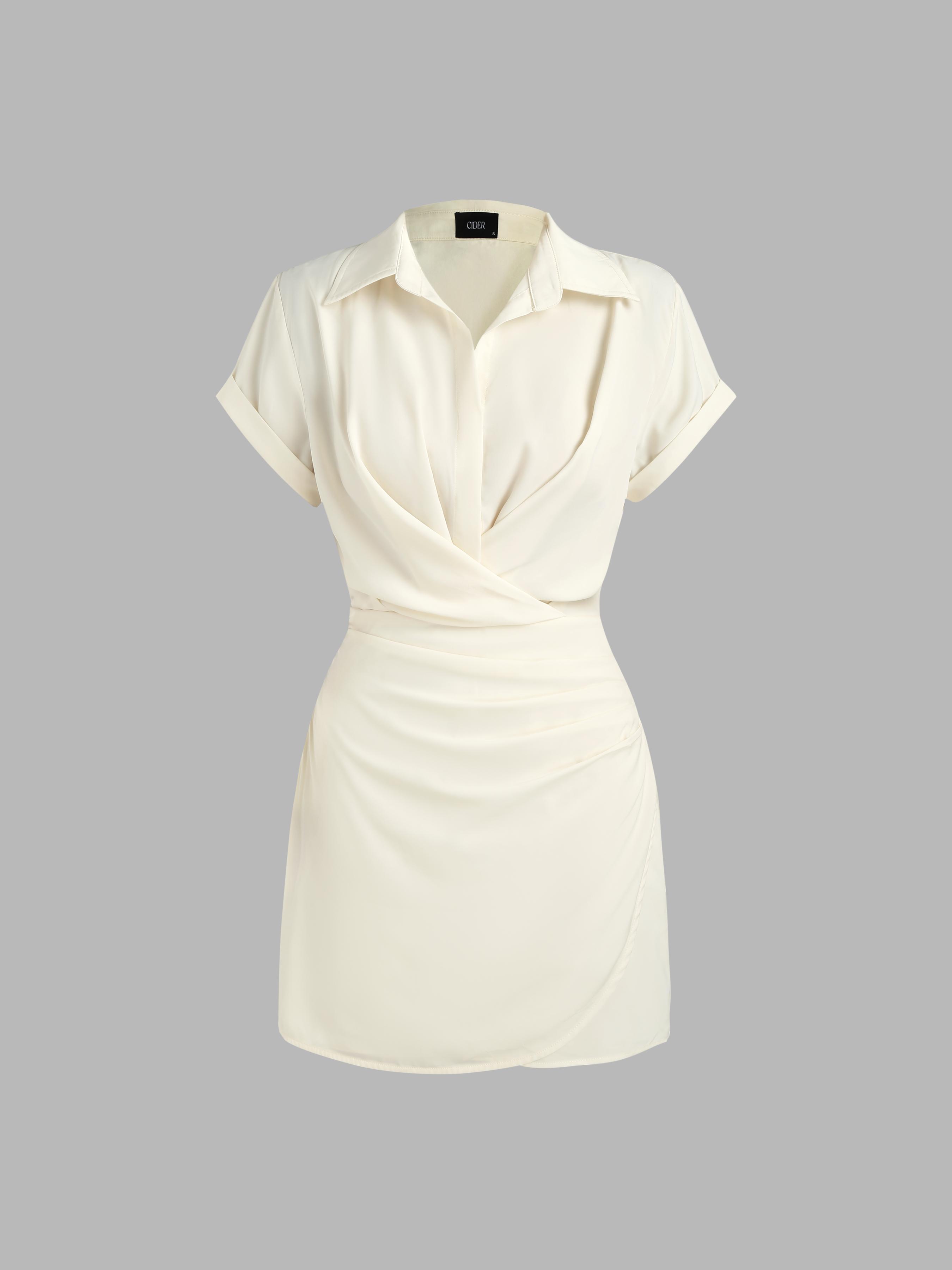 Collar Wrap Buckle Mini Dress Product Image