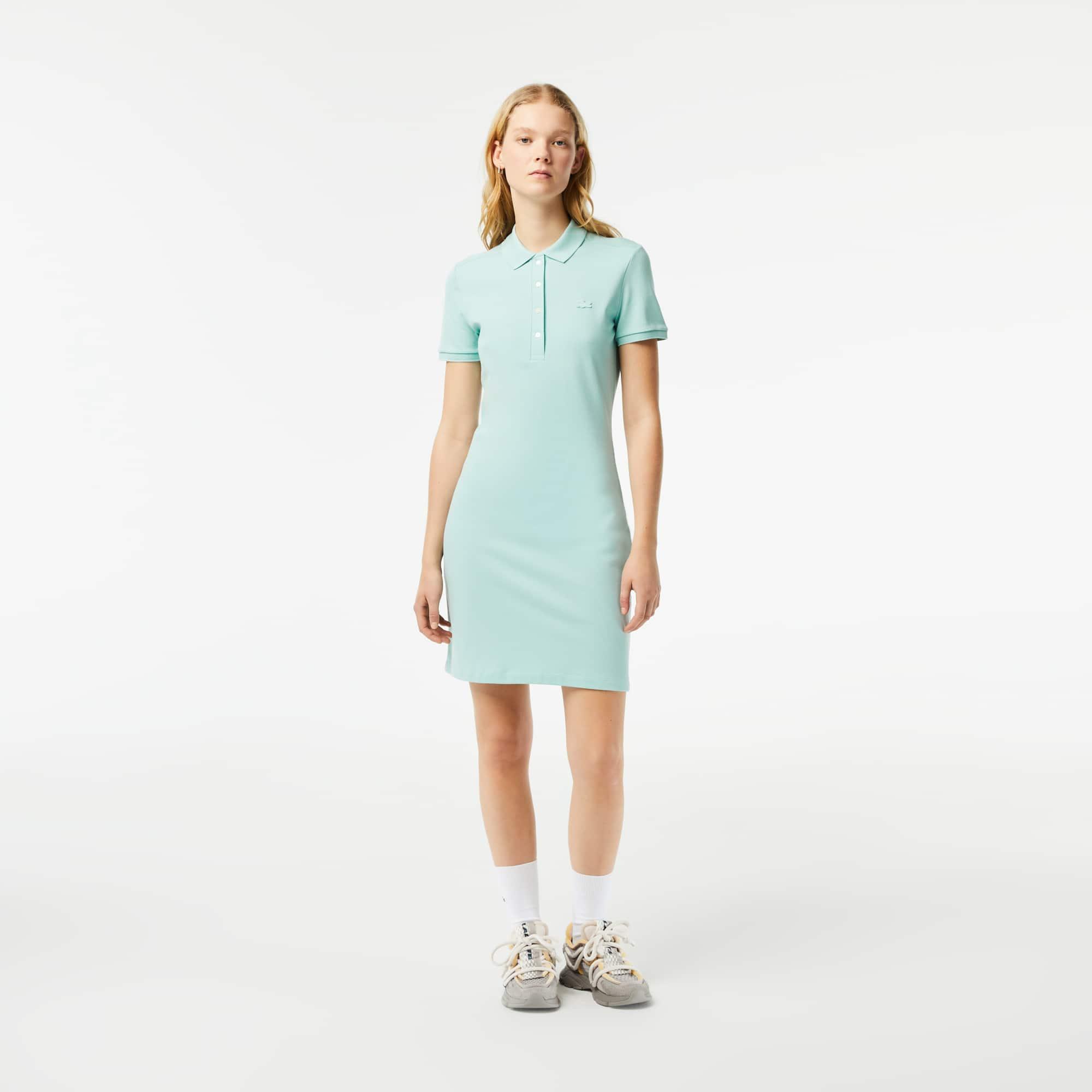 Women's Stretch Cotton Piqué Polo Dress Product Image