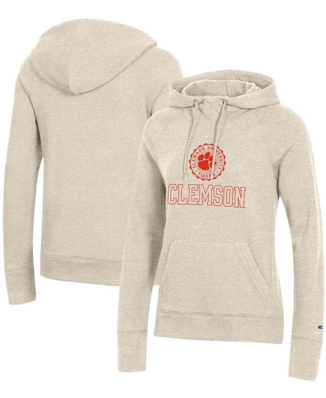 Womens Champion Heathered Oatmeal Tennessee Volunteers College Seal Pullover Hoodie Product Image