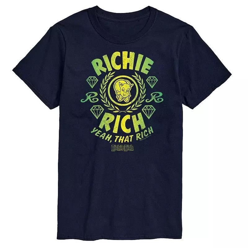 Big & Tall Richie Rich Yeah That Rich Graphic Tee, Mens Blue Product Image