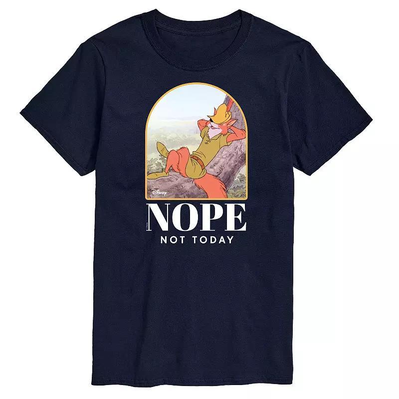 Disneys Robin Hood Mens Nope Not Today Graphic Tee Blue Product Image