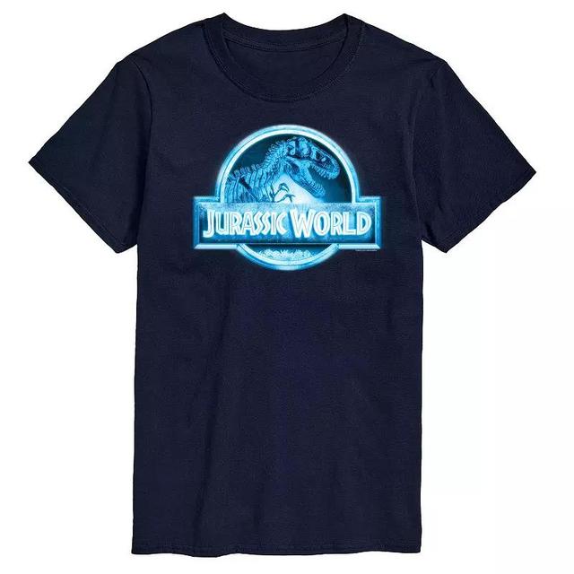 Mens Jurassic World Night Vision Graphic Tee Blue Product Image