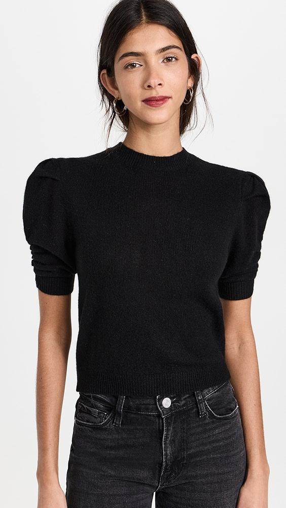 FRAME Ruched Sleeve Cashmere Sweater | Shopbop Product Image