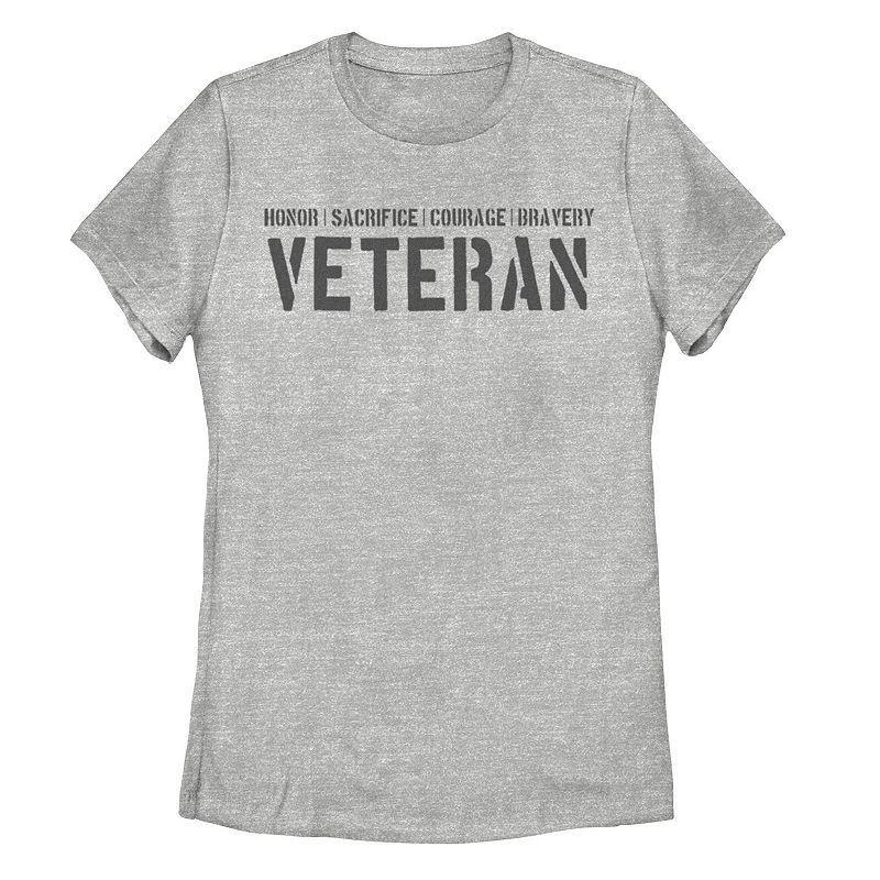 Juniors Attributes Of A Veteran Tee, Girls Athletic Grey Product Image