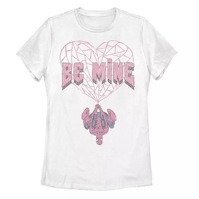 Juniors Marvel Spider-Man Heart Web Tee, Girls Blue Product Image