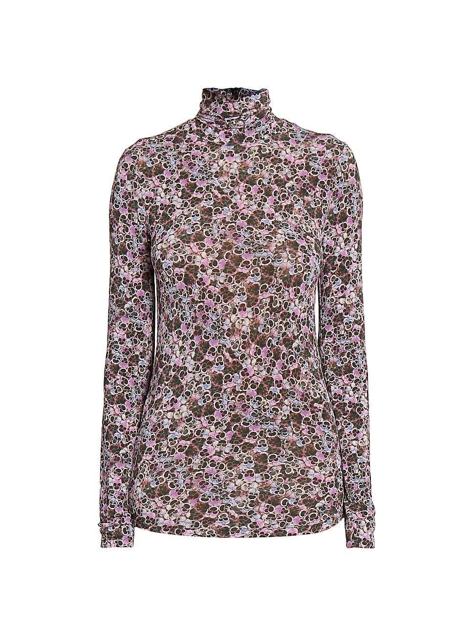 Womens Joyela Floral Jersey Turtleneck Top product image