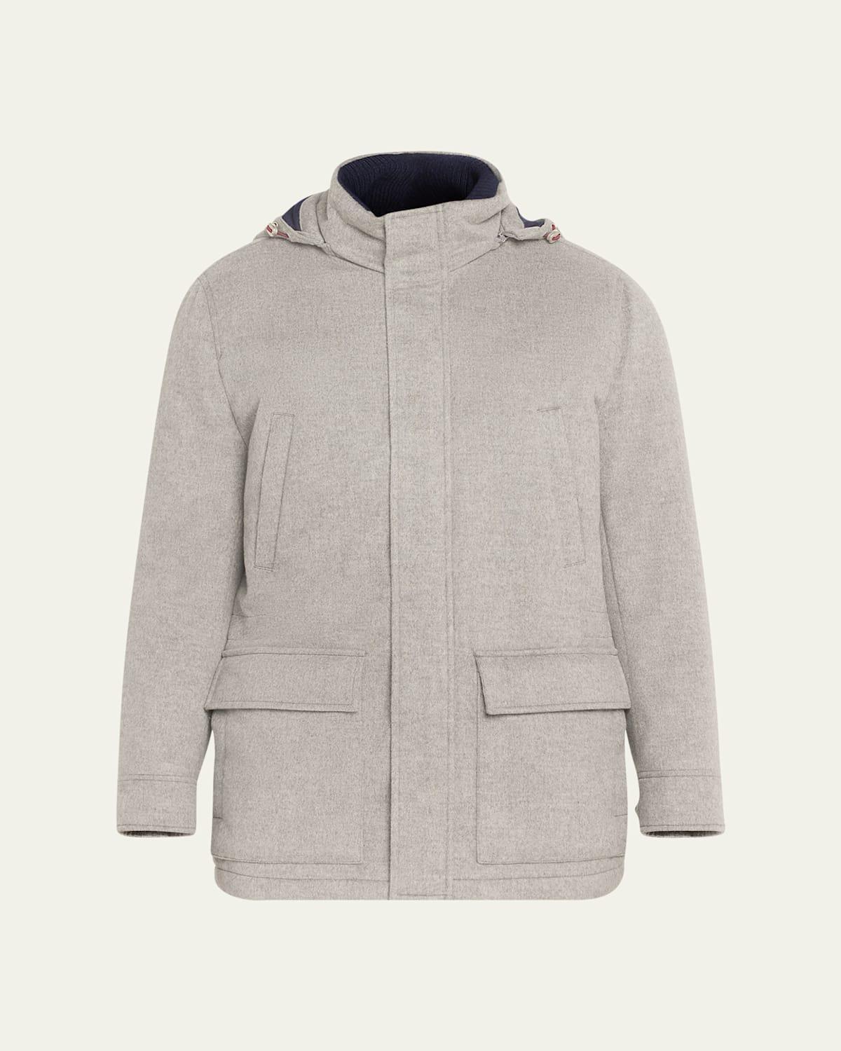 Mens Cashmere Zip Parka Product Image