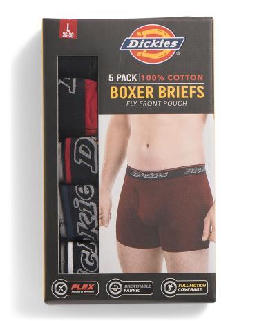 5pk Cotton Boxer Briefs for Men Product Image