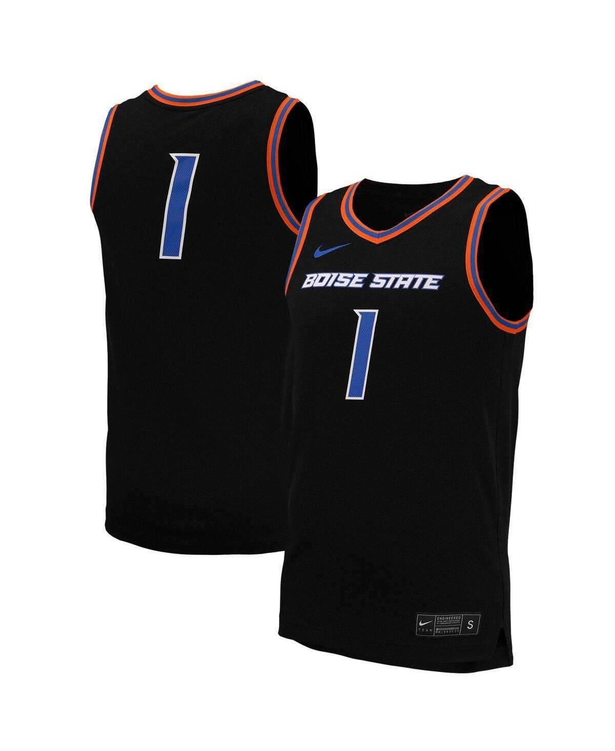 Mens Nike #1 Black Boise State Broncos Replica Basketball Jersey - Black Product Image