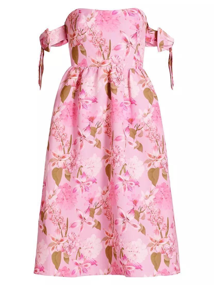 Evelyn Floral Off-The-Shoulder Midi-Dress product image