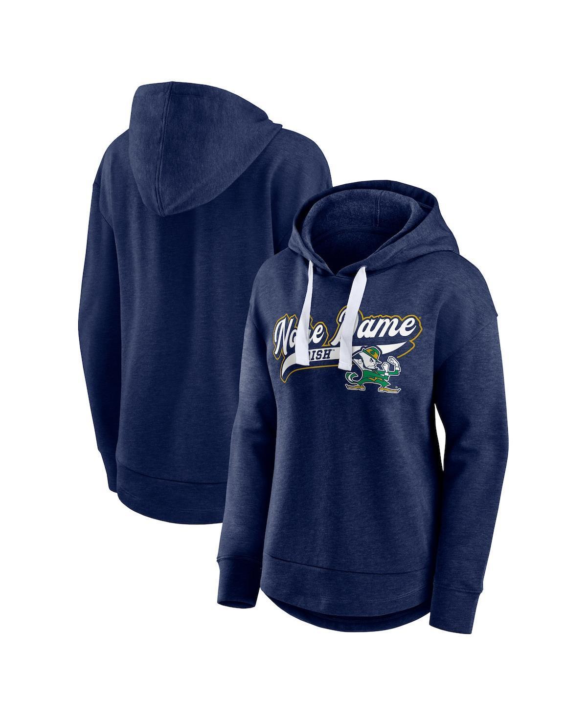 Womens Fanatics Heather Navy Notre Dame Fighting Irish Tailsweep Pullover Hoodie Product Image