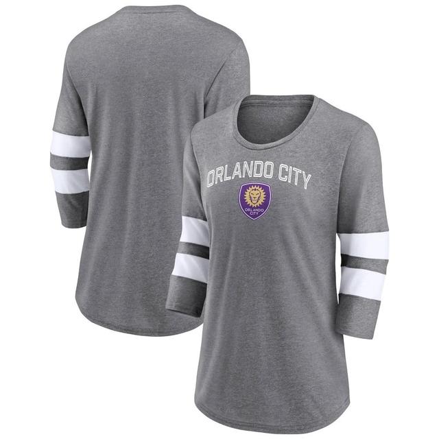 MLS Orlando City SC Womens 3/4 Sleeve Triblend Goal Oriented T-Shirt Product Image