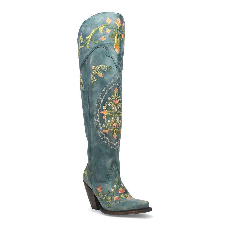 Dan Post Flower Child Womens Knee-High Leather Boots Product Image