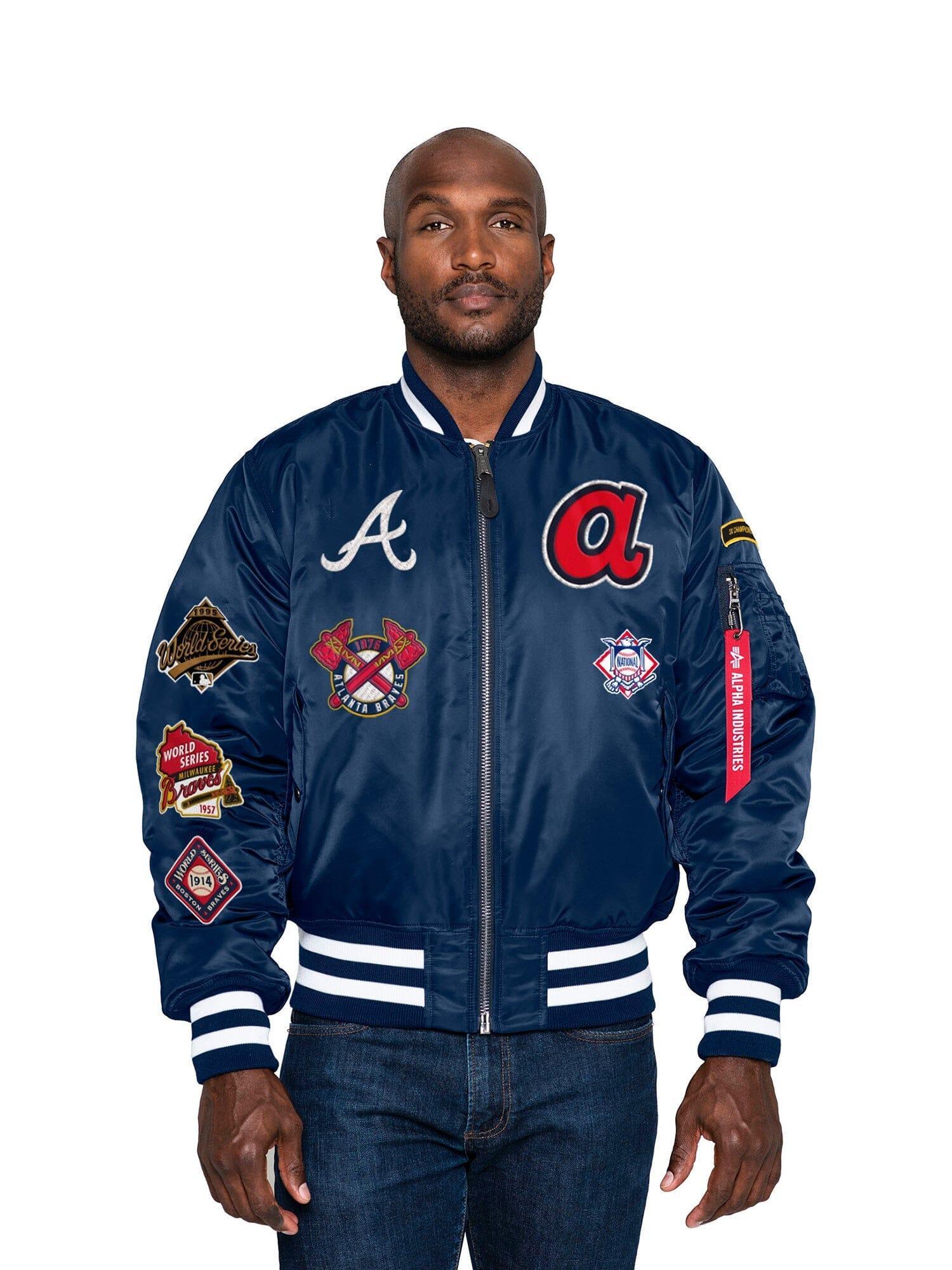 ATLANTA BRAVES X ALPHA X NEW ERA MA-1 BOMBER JACKET Unisex Product Image