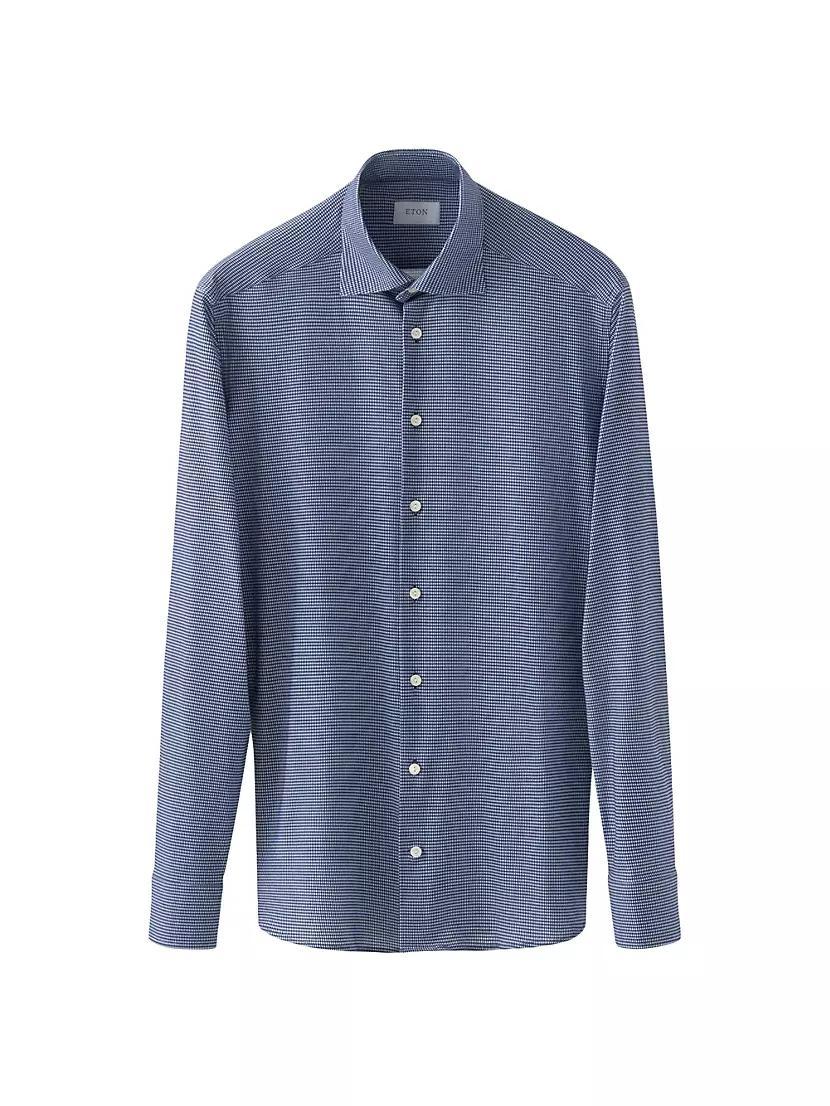 Slim-Fit Stretch Jersey Button-Front Shirt Product Image