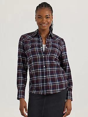 Women's Western Plaid Snap Shirt | Women's Tops | Lee® Product Image