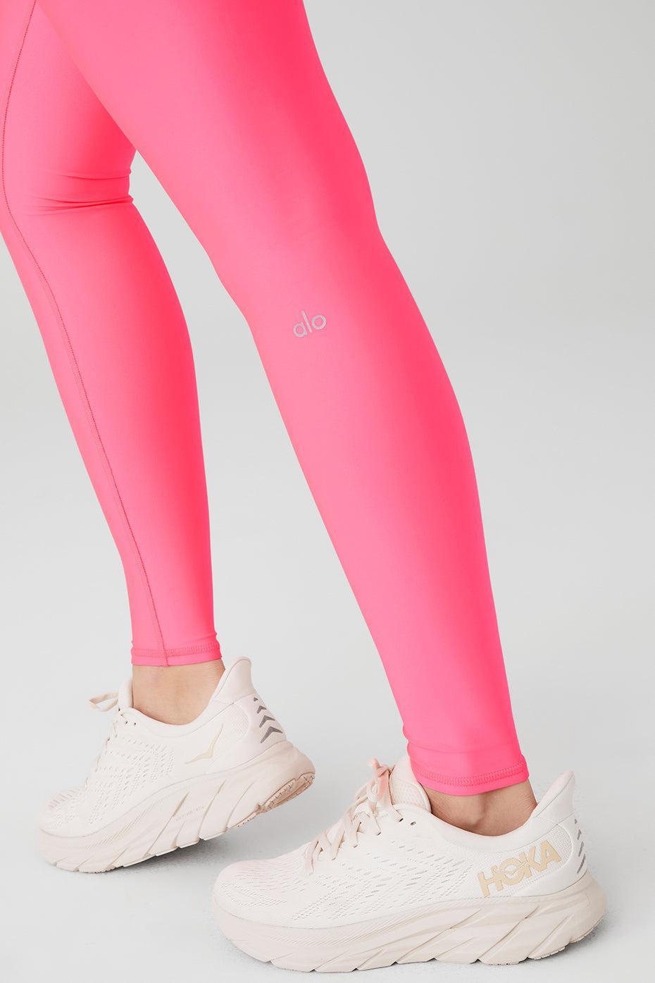 High-Waist Airlift Legging - Fluorescent Pink Coral Female Product Image