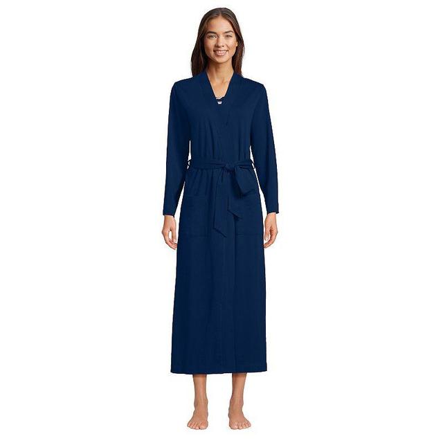 Lands End Womens Cotton Long Sleeve Midcalf Robe Product Image