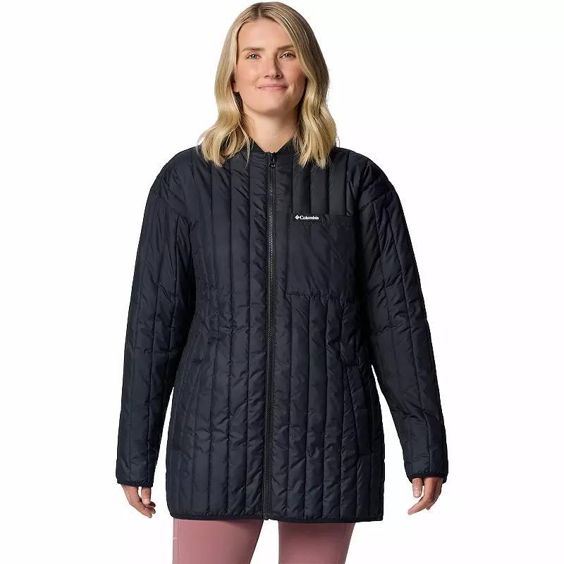 Womens Columbia Peony Park Overshirt Dark Grey Product Image