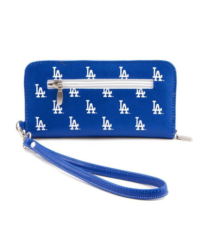 Womens Los Angeles Dodgers Zip-Around Wristlet Wallet - Blue Product Image