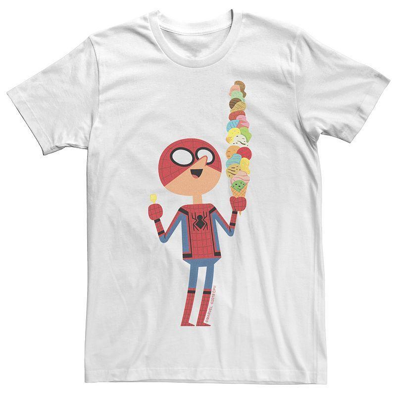 Mens Marvel Spider-Man Far From Home Happy Ice Cream Cone Graphic Tee Product Image