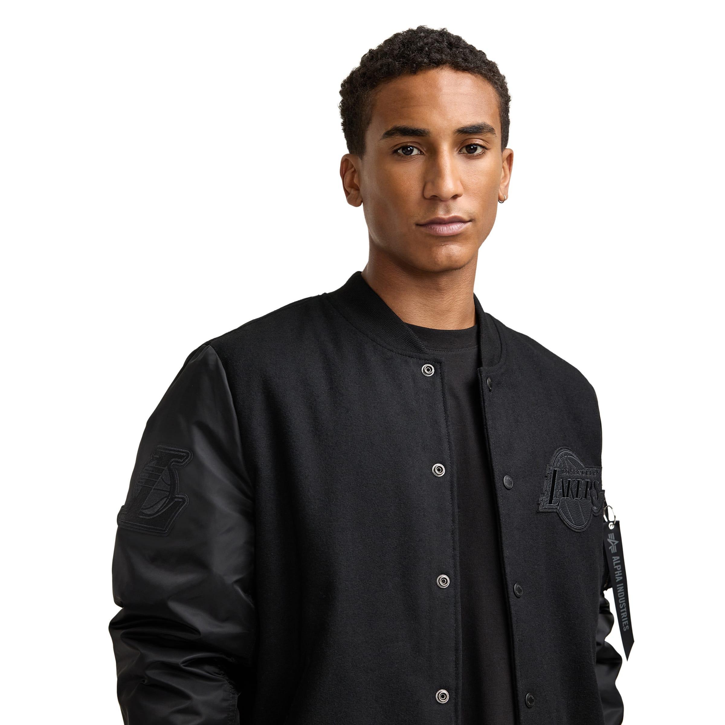 Alpha Industries x Chicago Bulls MA-1 Wool Varsity Jacket Black Male Product Image