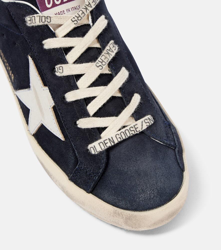 GOLDEN GOOSE Superstar Sneakers In Blue Suede Product Image