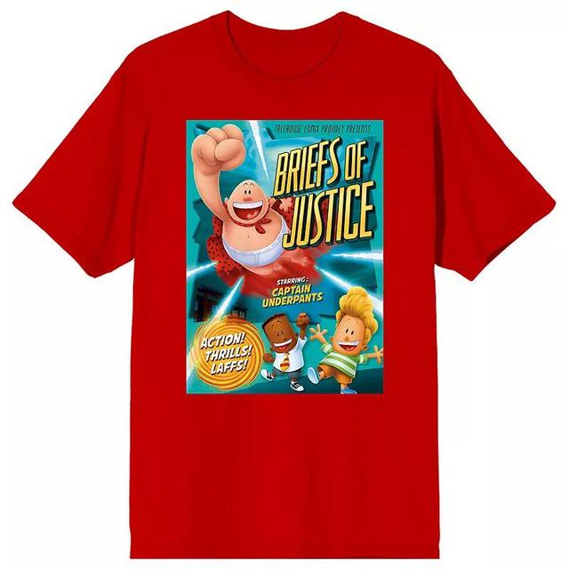 Mens Captain Underpants Briefs Of Justice Graphic Tee Product Image