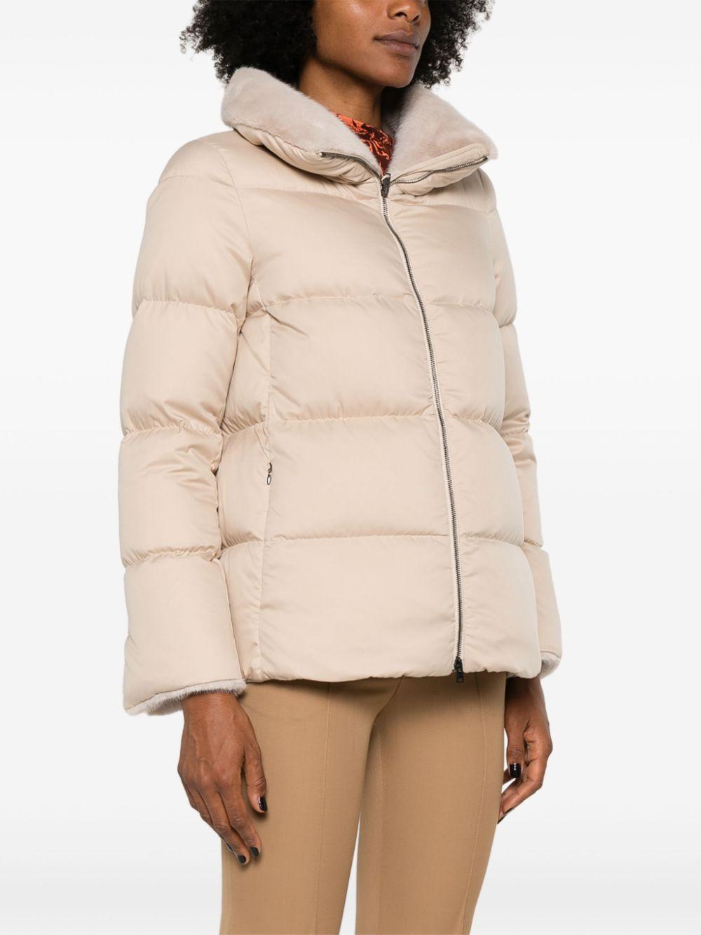 faux-fur collar padded jacket Product Image