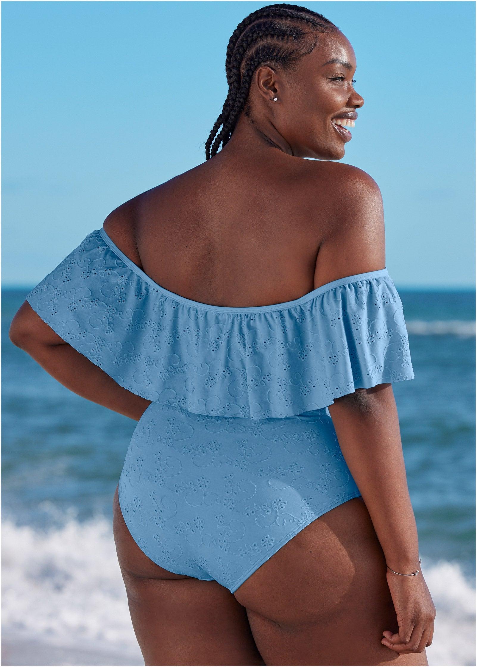 Ruffle One-Piece - Blue Belle Product Image