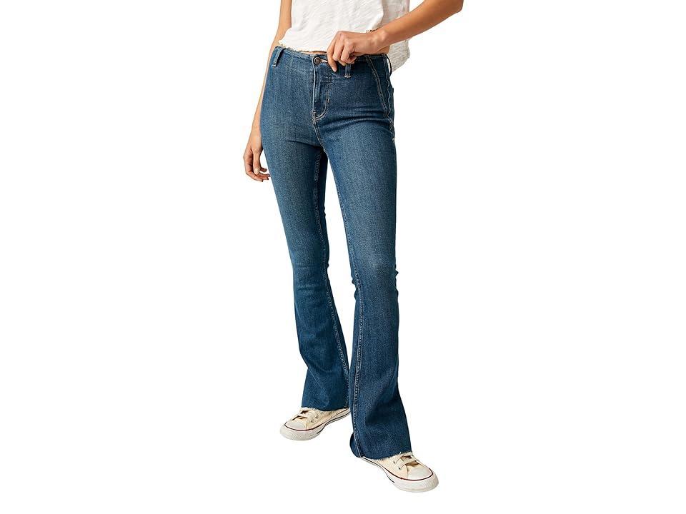 Free People Level Up Slit Bootcut (Country Wash) Women's Jeans Product Image