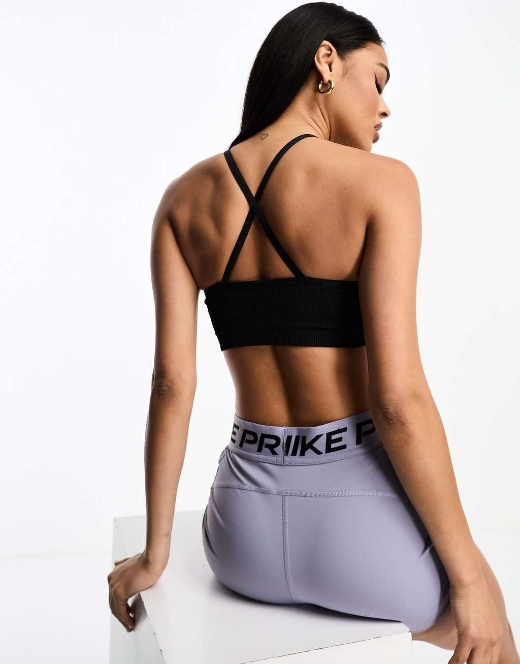 Nike Training Indy ribbed sports bra Product Image