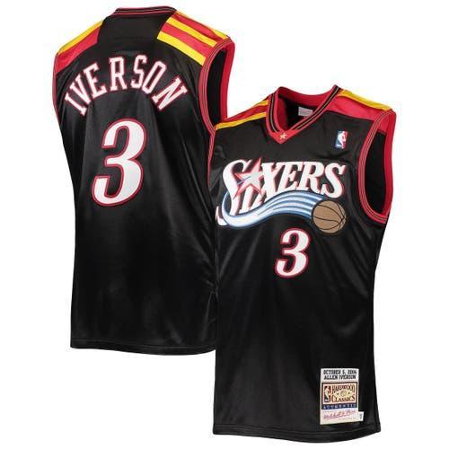 Mens Mitchell & Ness Allen Iverson Black Philadelphia 76ers Hardwood Classics Authentic 2006 Jersey Product Image